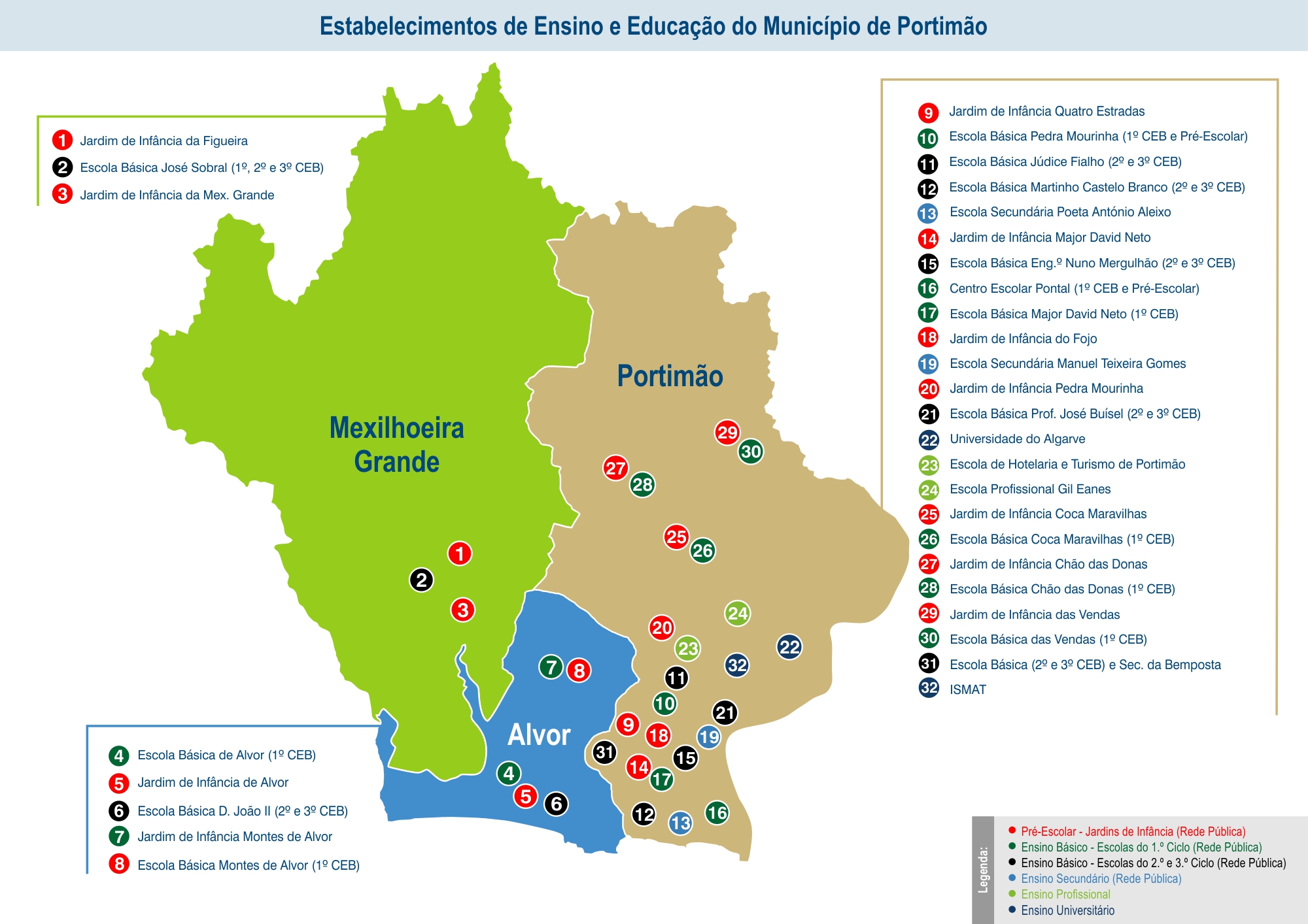 Mapa Educação Estabelecimentos Escolares NET 2022